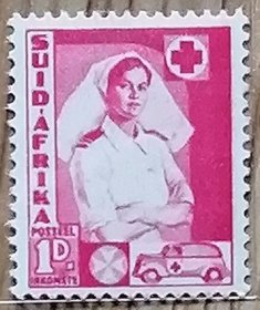 南非1938年红十字护士邮票1枚新