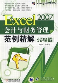 Excel2007会计与财务管理范例精解(公式与函数篇)(Excel高效办公系列丛书)