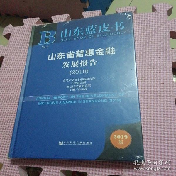 山东蓝皮书：山东省普惠金融发展报告（2019）