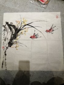 刘仁通国画  终身保真  约4平尺  2