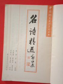 《名诗精选》中国钢笔书法系列丛书