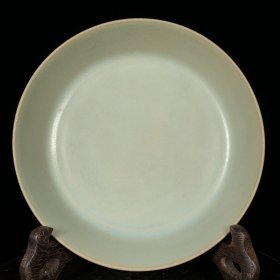 宋汝窑卷足洗3，高3.5直径14.5cm