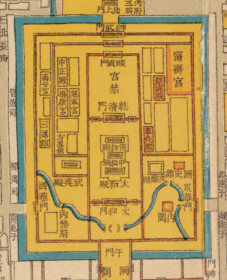 0597古地图1900 最新北京详细全图。纸本大小84.27*91.7厘米