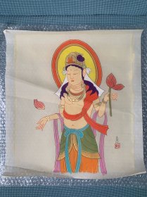 日本，佛画、绢画，描金，莲花观音宝像