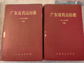 广东省药品标准一九八七年版 上下册合售