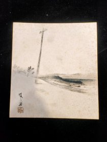 日本回流 :早期木三园手绘 卡纸画