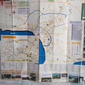 （老挝中文地图）万象地图，便携式，珍贵罕见！老挝主要城市琅勃拉邦，彭沙湾，沙湾拿吉，巴塞，芒塞等主要城市地图。老挝首都万象市交通旅游图地图（可展开，大图详图，各景点全部标出，含最新吃住游信息）20+西双版纳旅游交通图（2张合售）