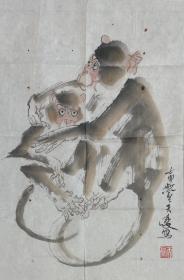 中国美协会员、仲子后裔第七十三代孙陈拂尘（陈天豪）画作（保真）