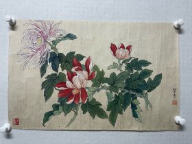 胡絜青  花卉国画软片，老舍的夫人。