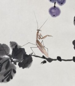 许鸿宾款国画纯手绘原装老裱