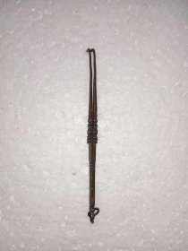 清代纯银刻花摄子.