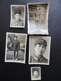 军人老照片 五枚合售