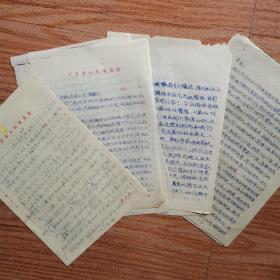 广安县副县长杜长虹1960年手稿4份（一份为原稿，三份为复写件）