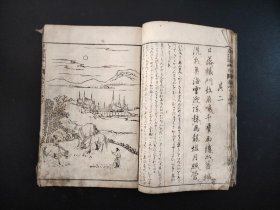 线装《唐诗选画本》存一册，有大量精美版画。22.5*15.5