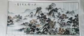 山水画-深山会友（125x60㎝）