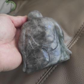罕见寿山石玛瑙水晶冻石 佛像雕件 重1031.7克