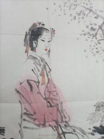 赵建华小乔初嫁图67*46
赵建华，中国美术家协会会员，上海美术家协会会员，国家三级美术师。上海市宝山区美术家协会理事。1978年月10月出生于湖南衡东，毕业于海军大连舰艇学院、解放军艺术学院。