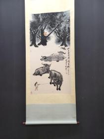 A 李可染 精品纸本牧牛图 画心