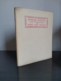 欧洲英国古董书1928年，英文花体vailima祈祷书。花体描金彩绘装饰，硬精装，21x26cm，24彩页。