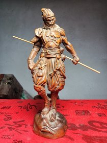 斗战胜佛 齐天大圣孙悟空 西游记大师兄 黄杨木雕人物摆件