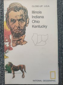 National Geographic国家地理杂志地图系列之1977年2月 Close-up:U.S.A. Illinois Indiana Ohio Kentucky 伊利诺斯 印第安纳 俄亥俄 肯塔基州地图