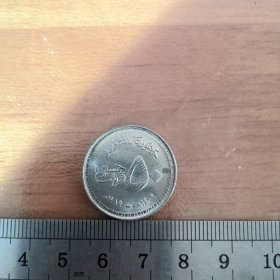 外国老钱币 苏丹 50皮阿斯特镍币 直径24毫米