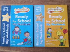 Ready for school big workbook 美国学前班原版英文书 学前教育 Gold stars(全2册)适合4、5、6岁英语原版