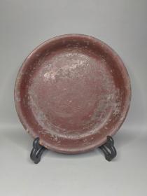 清代山西漆器漆盘，直径20.3cm 高4cm。