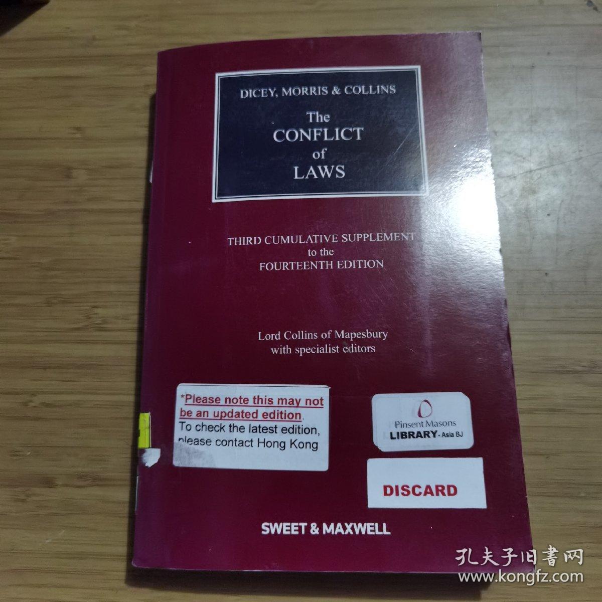 DICEY, MORRIS & COLLINS The CONFLICT of LAWS