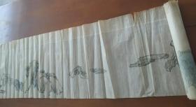 清代时期，奇石，寿石图，1.7米长，手卷。尺寸170✘32
​