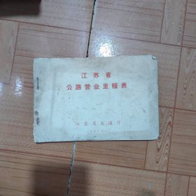 1958年江苏省公路营业里程表