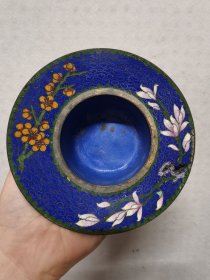 民国 铜珐琅彩烟灰缸，品相如图 掐丝珐琅 景泰蓝