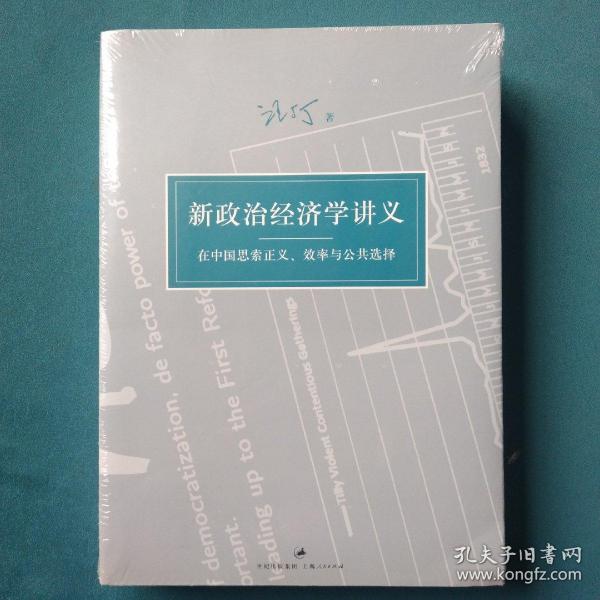 新政治经济学讲义：在中国思索正义、效率与公共选择