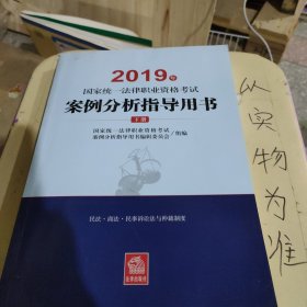 司法考试2019 2019年国家统一法律职业资格考试案例分析指导用书（全2册）