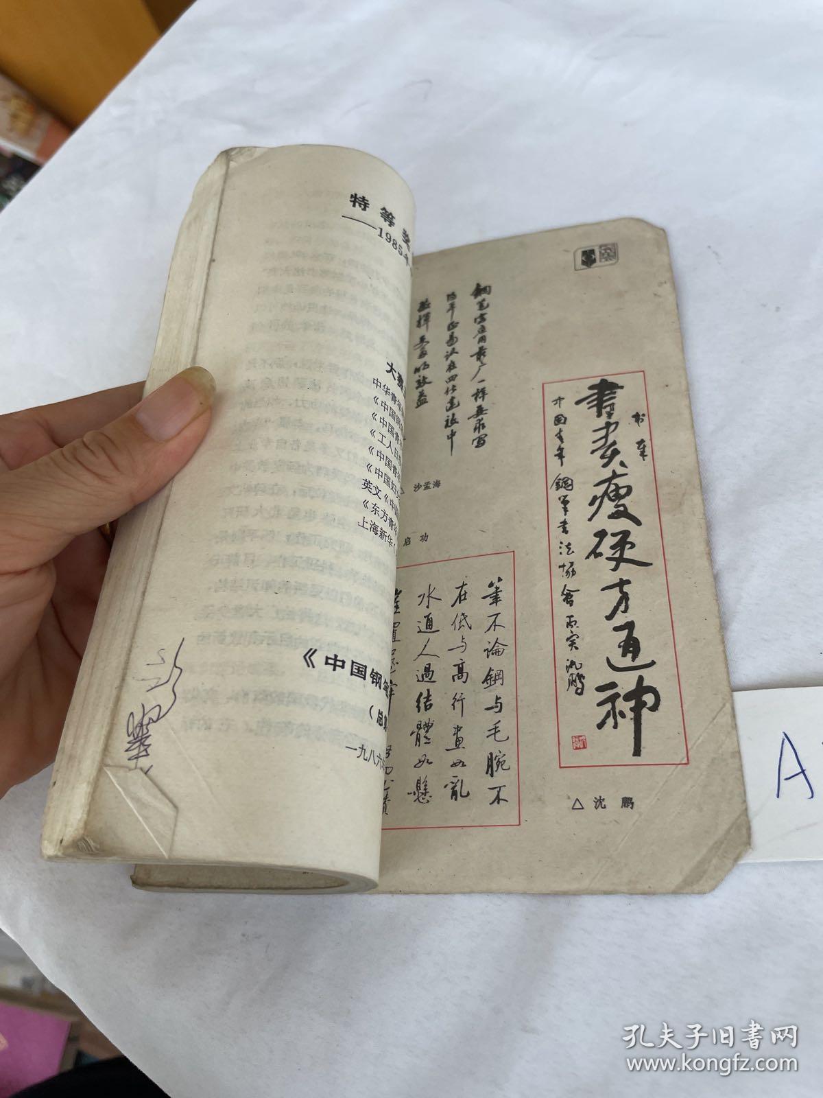 特等奖钢笔字帖 1985年中国钢笔书法大赛作品集见图