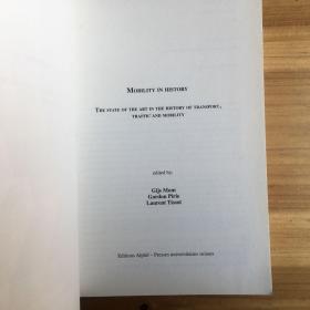 英文原版 Mobility in History：The State of the Art in the History of Transport，Traffic and Mobility（《移动出行史：历史中顶级的交通、运输和出行》）