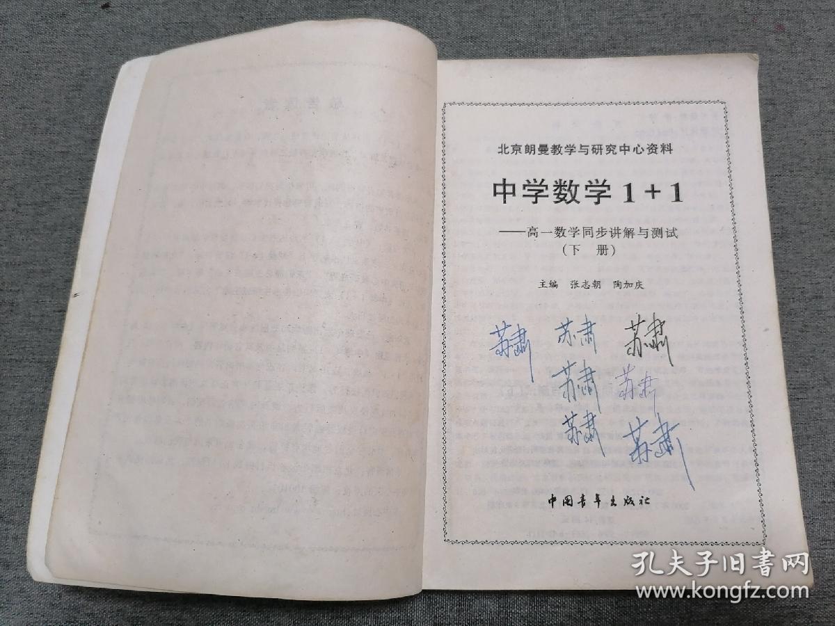 中学数学化学1+1.高一数学化学 同步讲解与测试.下册（2本）