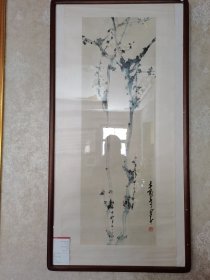 赵少昂花鸟国画1981年原装老裱，得自于文物商店旧藏