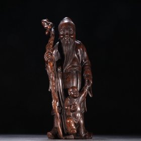 清 沉香寿星摆件