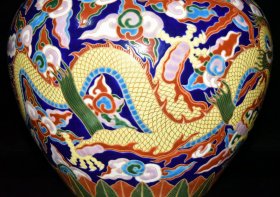 清代乾隆珐琅彩鎏金龙纹盖罐 古玩古董古瓷器老货收藏