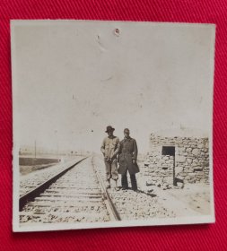 原版老照片，5x5公分，抗战时期徐州津浦铁路。
