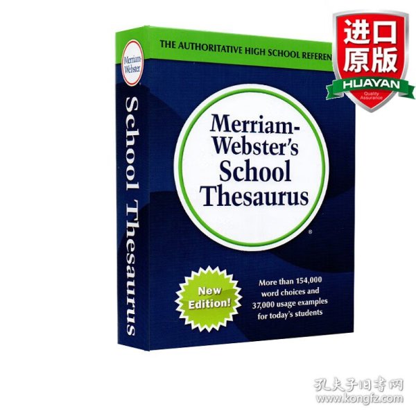 英文原版 Merriam-Webster's School Thesaurus(Newest Edition) 韦氏学生同义词辞典 英文版 进口英语原版书籍