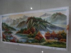市场起码3000精品大放漏.保证纯手绘/。画工精美细致纯手绘精品老油画70*140cm，