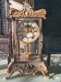 19世纪 机械黄铜古董钟（孤品）