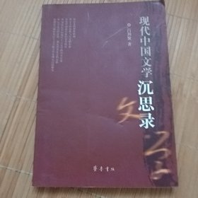 现代中国文学沉思录（内页干净无笔画）