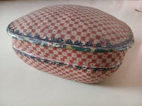 老纸糊盒子 胶东民间手艺针线盒 30×16×26
