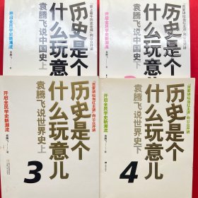 历史是个什么玩意儿1-4：袁腾飞说中国史 上下、袁腾飞说世界史 上下（全四册合售）