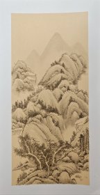无款山水卡纸小品（1）