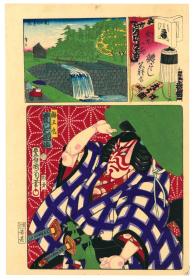 明治时期浮世绘原版原作：東京の花 纏尽し名勝合 三番组