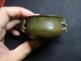 香道茶道书房用品 铜龙耳香炉